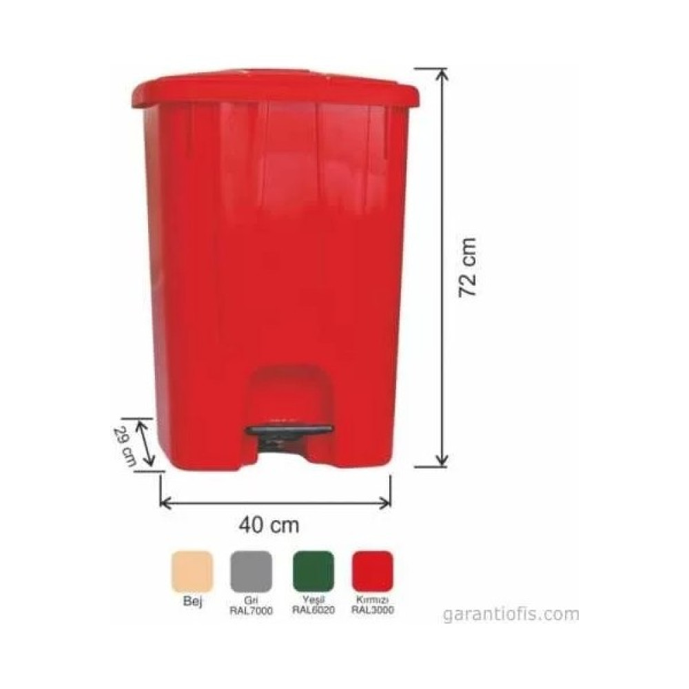 Garanti̇ Metal Garanti Metal 7144 Tekerlekli Plastik Iç Kovasız Köşeli Pedallı Çöp Kovası (85 Litre) Eşya Saklama / Düzenleme Fiyatı