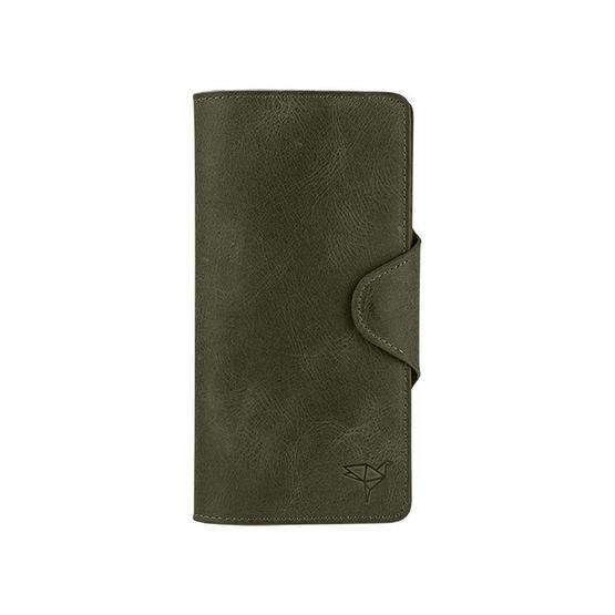 Garbalia Axel Crazy Haki Yeşil Deri Unisex Portföy Cüzdan