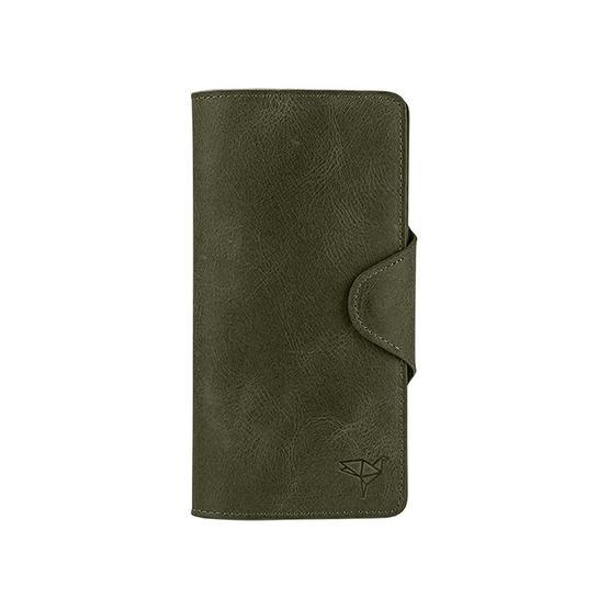 Garbalia Axel Crazy Haki Yeşil Deri Unisex Portföy Cüzdan