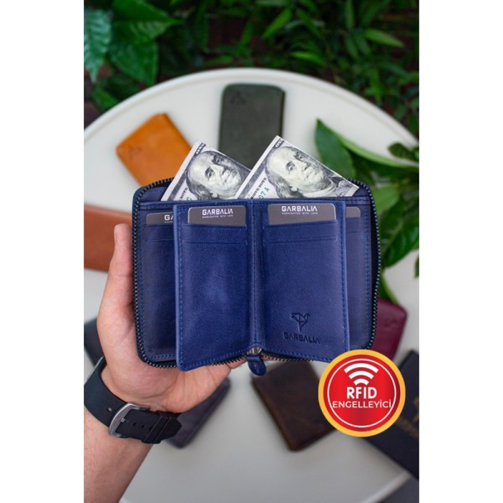Garbalia Fargo Vintage Deri Fermuarlı Unisex Kartlık Cüzdan Erkek Cüzdan Fiyatı
