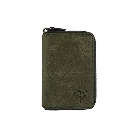Garbalia Fargo Vintage Yeşil Deri Unisex Cüzdan