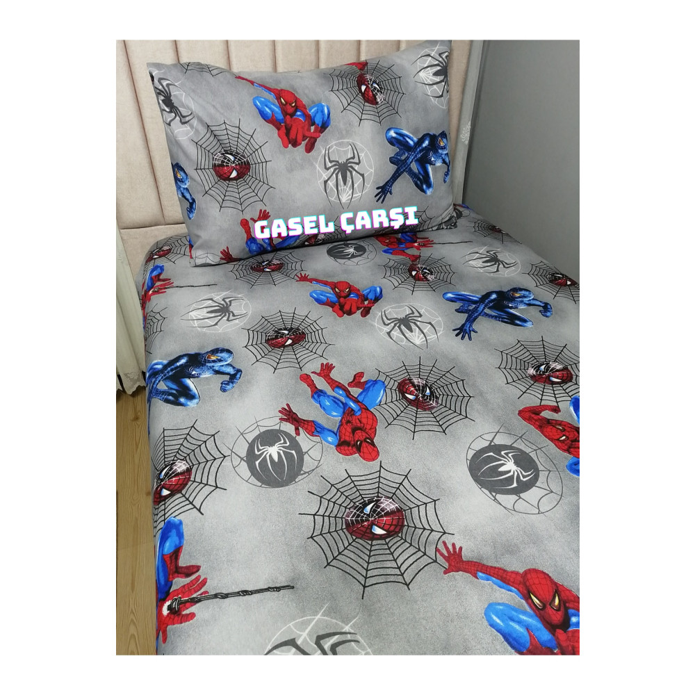 Garden Home Örümcek Adam Dokuma Ranforce Kumaş Lastikli Çarşaf Takımı Spiderman 120 x 200 Beden Çarşaf Fiyatı