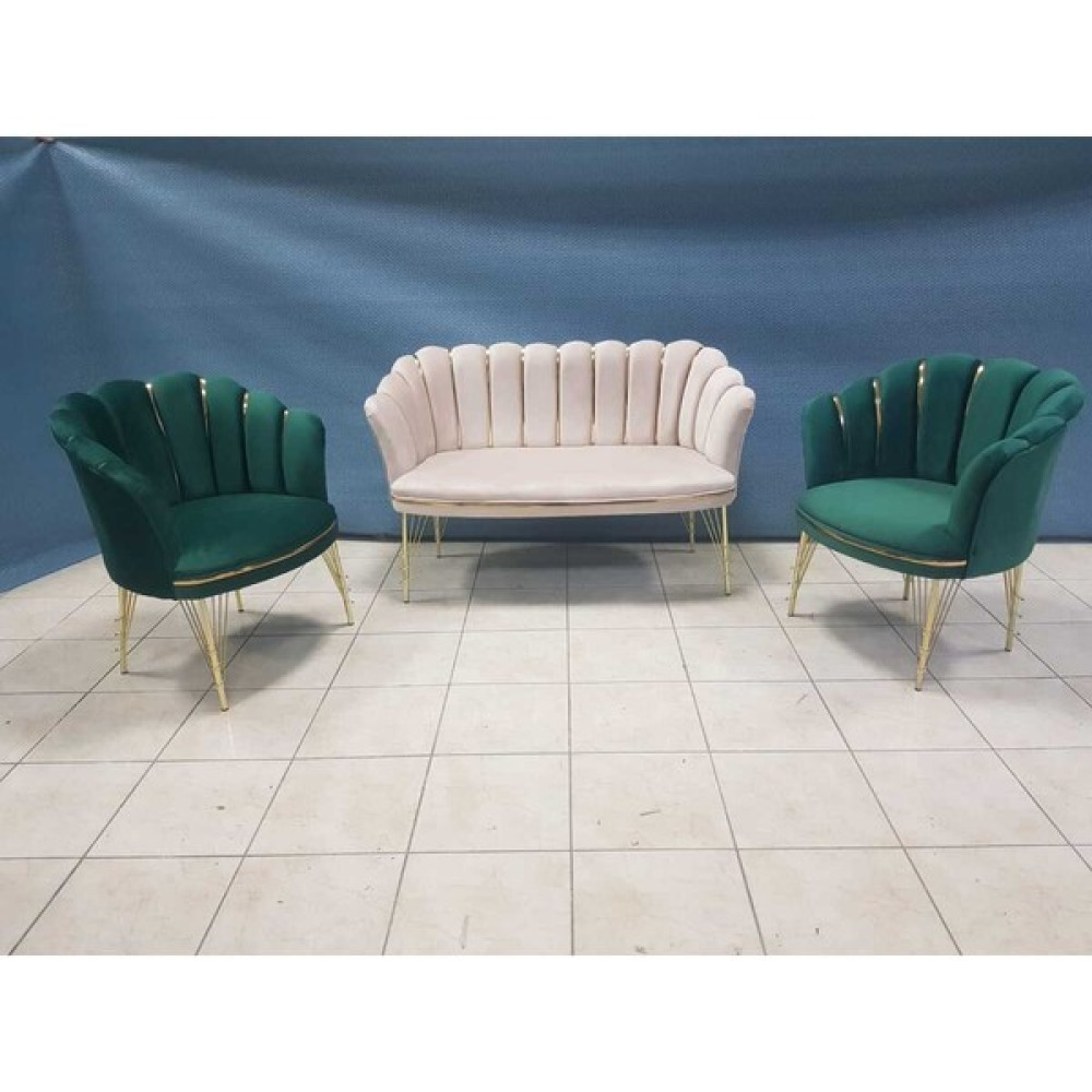 Garden House Krem Papatya Çay Seti Bekleme Koltuğu Misafir Koltuğu Ofis Koltuğu 2+1+1 Oto Boyaları Fiyatı