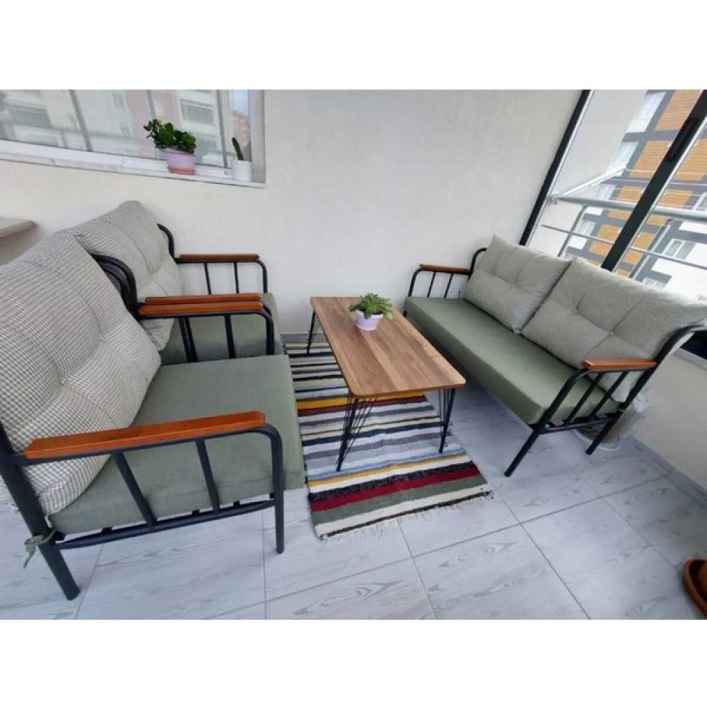 Garden House Metal Bahçe Balkon Mobilyası Koltuk Takımı Ofis Koltuğu Misafir Cafe Otel Bahçesi Dış Mekan - Keten Bahçe Mobilyası Takımı Fiyatı