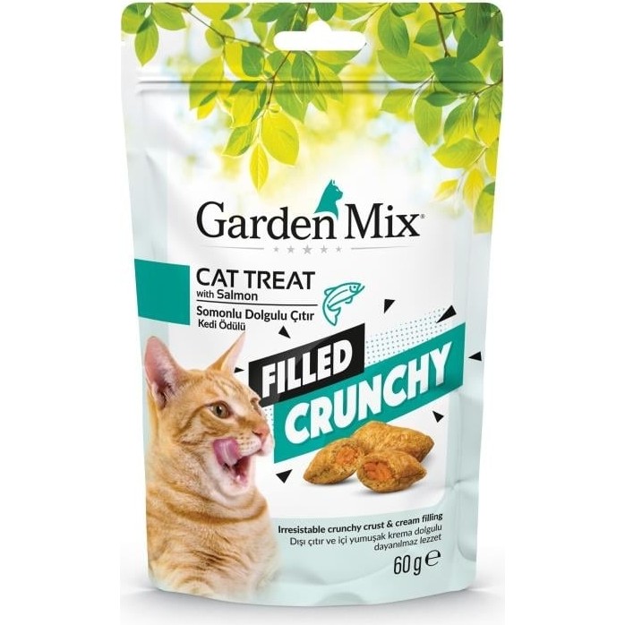 Garden Mix 60gr Somonlu İçi Dolgulu Kedi Ödülü Yetişkin Kedilere Uygun Çıtır Lezzet Evcil Hayvan Ürünleri Fiyatı