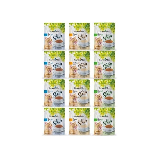 Garden Mix Karışık Kedi Çorbası 40gr - 12 Adet Lezzetli ve Besleyici Kedi Ödülü Evcil Hayvan Ürünleri Fiyatı