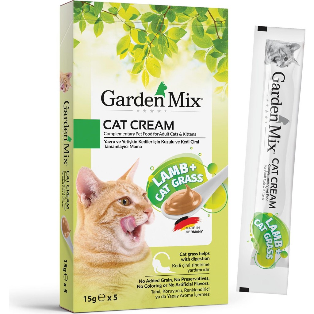 Garden Mıx Kedi Kreması Kuzu+Kedi Otu 15GR x 5 Adet Evcil Hayvan Ürünleri Fiyatı