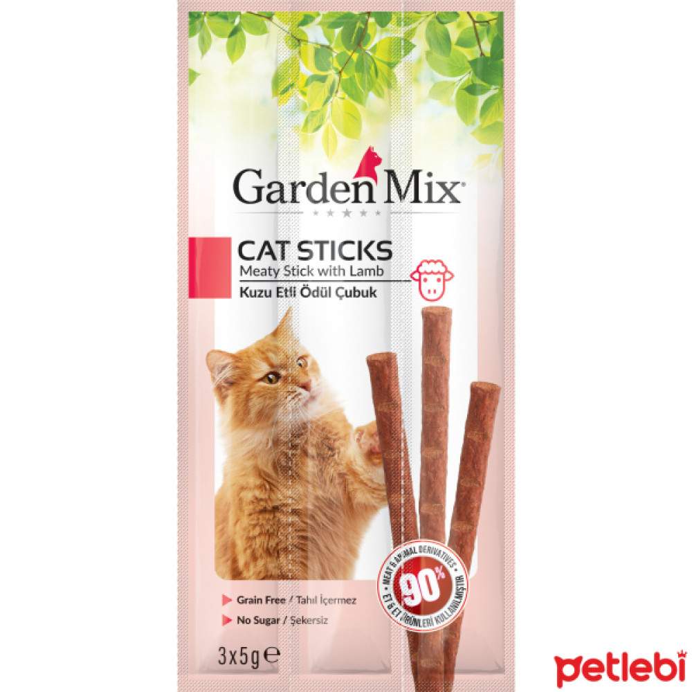 Garden Mix Kuzu Etli Tahılsız Kedi Ödül Çubuğu 15gr (3'lü) Evcil Hayvan Ürünleri Fiyatı