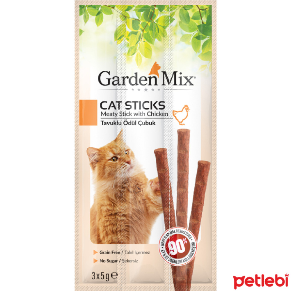 Garden Mix Tavuklu Tahılsız Kedi Ödül Çubuğu 15gr (3'lü) Evcil Hayvan Ürünleri Fiyatı