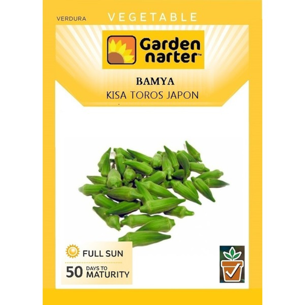 Garden Narter Kısa Japon Bamya Tohumu Doğal Organik Tohum Pakette 20 Tohum + Sebze Tohumu - 23 Adet Tohum Fiyatı