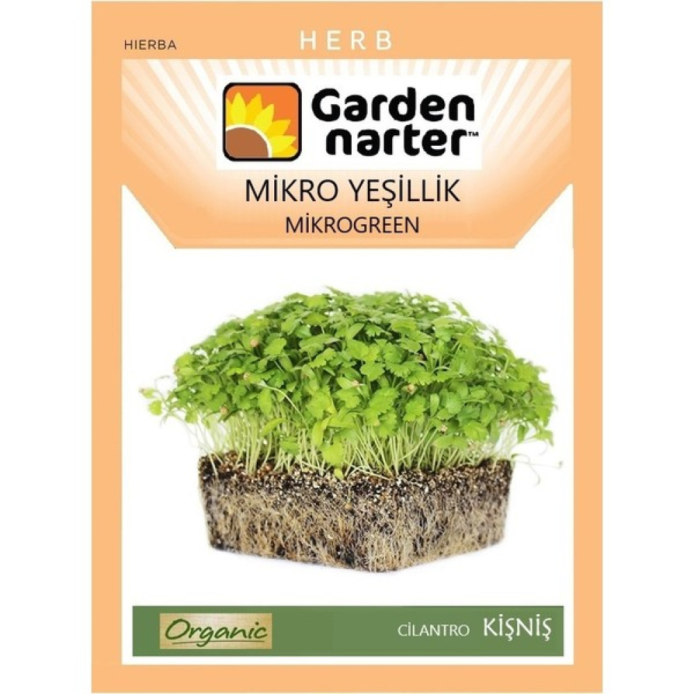 Garden Narter Mikro Yeşillikler İçin Microgreen Organik Kişniş Tohumu 15 gr 1500 Tohum - 1 Adet Tohum Fiyatı