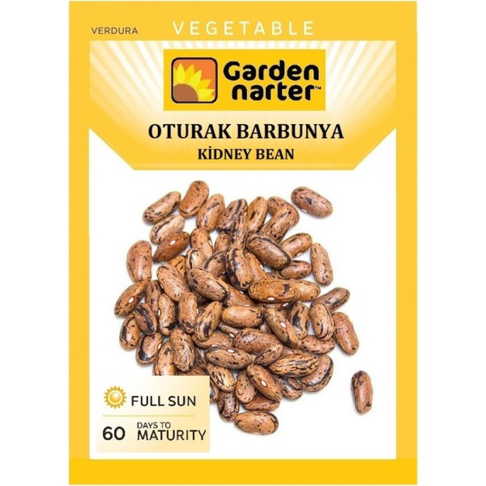 Garden Narter Oturak Barbunya Tohumu Doğal Organik Tohum Pakette 20 Tohum + Hediye Sebze Tohumu - 1 Adet Tohum Fiyatı
