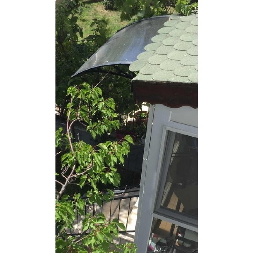 Gardenasa Kapı Pencere Üstü Pratik Sundurma 120X80 - Siyah Bahçe Tentesi Fiyatı