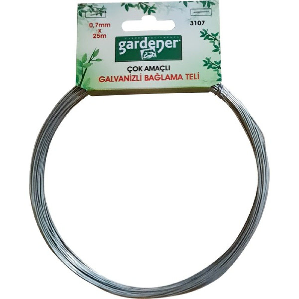 Gardener 3107 Galvanizli Çok Amaçlı Bağlama Teli - 0,7mm x 25M Paslanmaz - 1 Adet Bitki Fiyatı