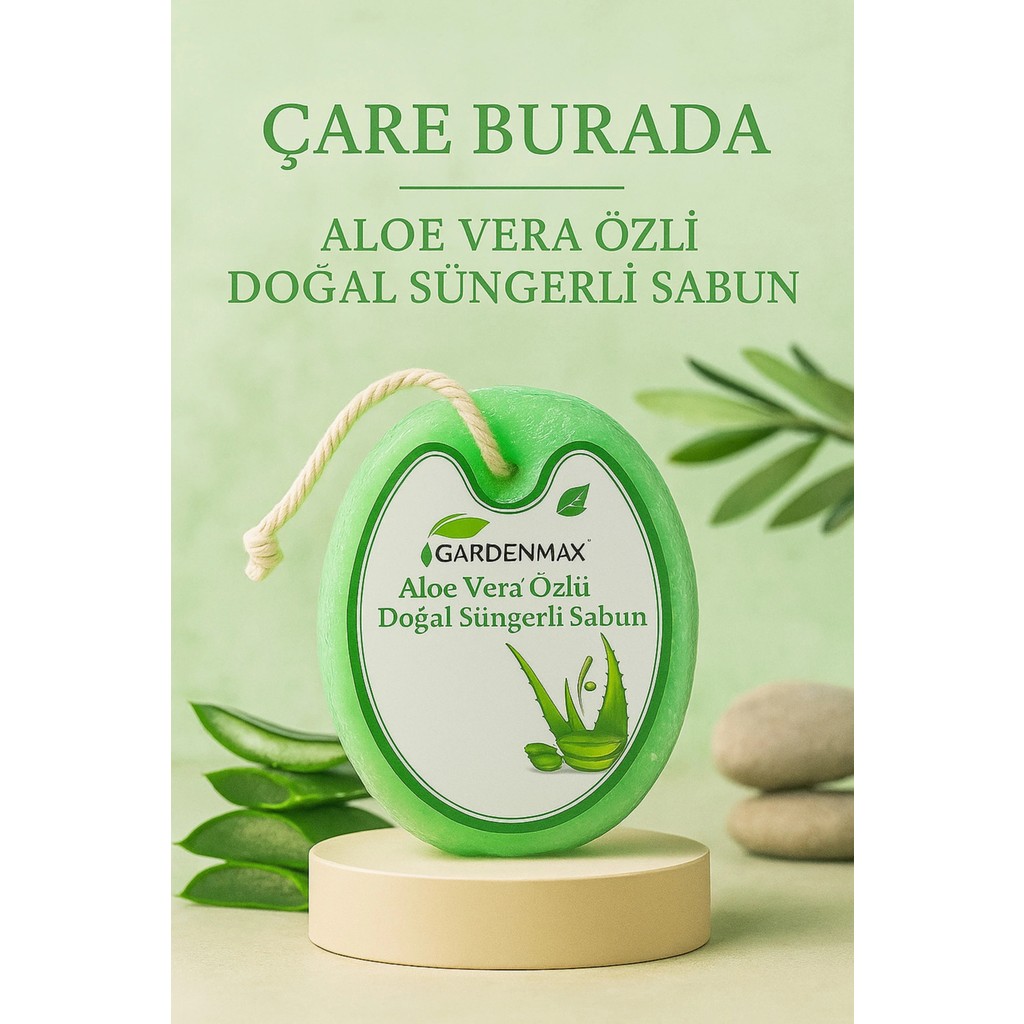 Gardenmax - Aloe Vera Özlü Doğal Süngerli Sabun - renk Sabunlar Fiyatı