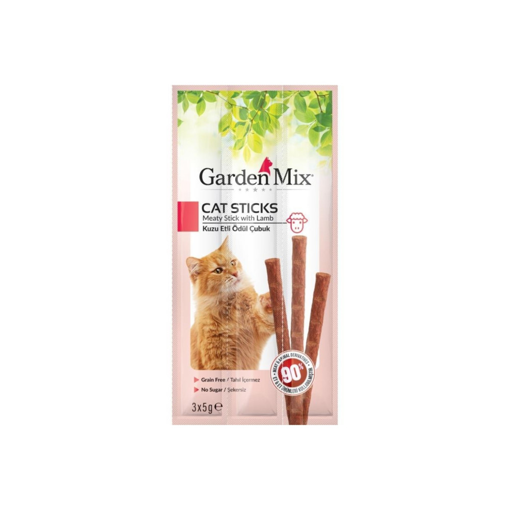 Gardenmix Kuzu Etli Kedi Stick Ödül 3x5gr Evcil Hayvan Ürünleri Fiyatı