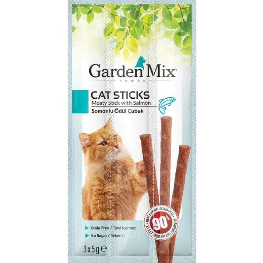Gardenmix Somonlu Kedi Stick Ödül 3*5 gr Evcil Hayvan Ürünleri Fiyatı