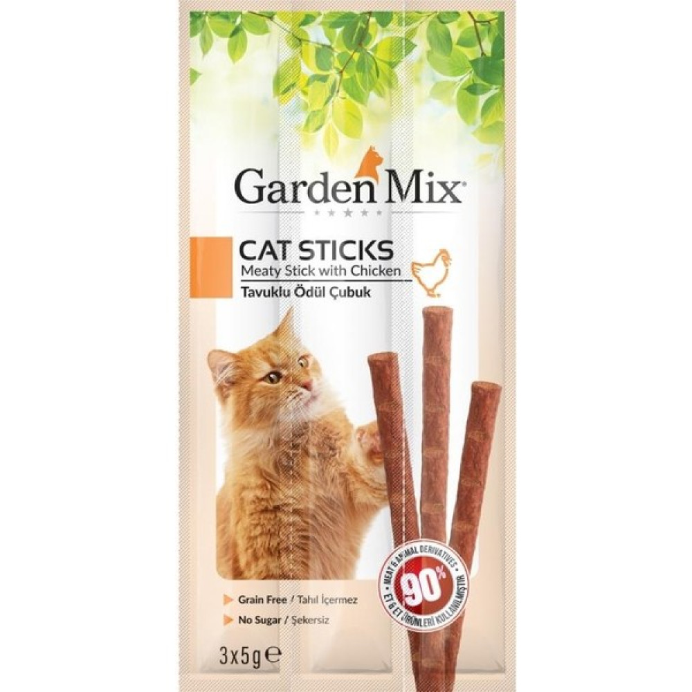 Gardenmix Tavuklu Kedi Stick Ödül 3*5 gr Evcil Hayvan Ürünleri Fiyatı
