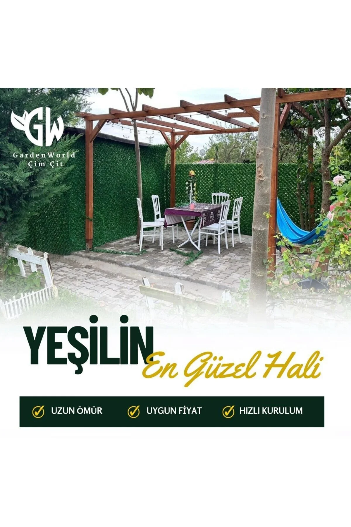 gardenworld Hat Tel Çit Çim Çit Örgü Telli Bahçe Çiti 100 Cm X 10 Mt" Bahçe Çiti Fiyatı