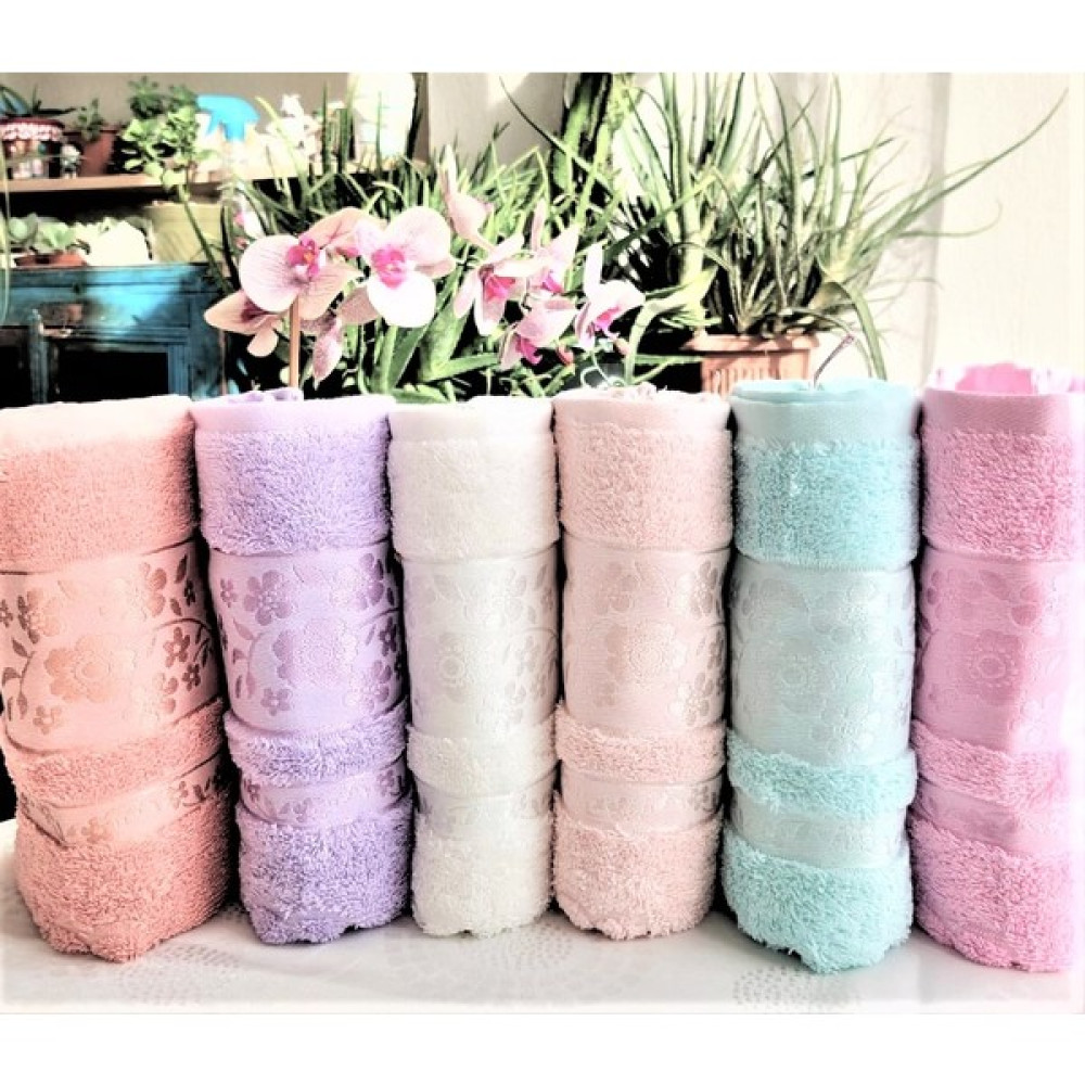 Gardenya 50X90 Cm. Jakarlı Bukle Çeyizlik Lüks Havlu Seti (6'lı Set) - 50 x 90 cm - Çok Renkli El / Yüz Havlusu Fiyatı