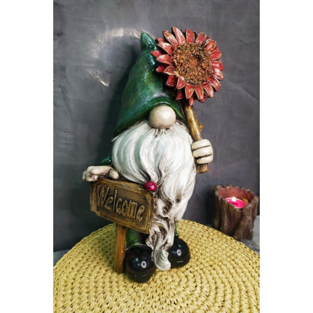 Gardenya Gnome Bahçe Şans Cücesi Burnuk Model 2 - Yeşil Biblo Fiyatı