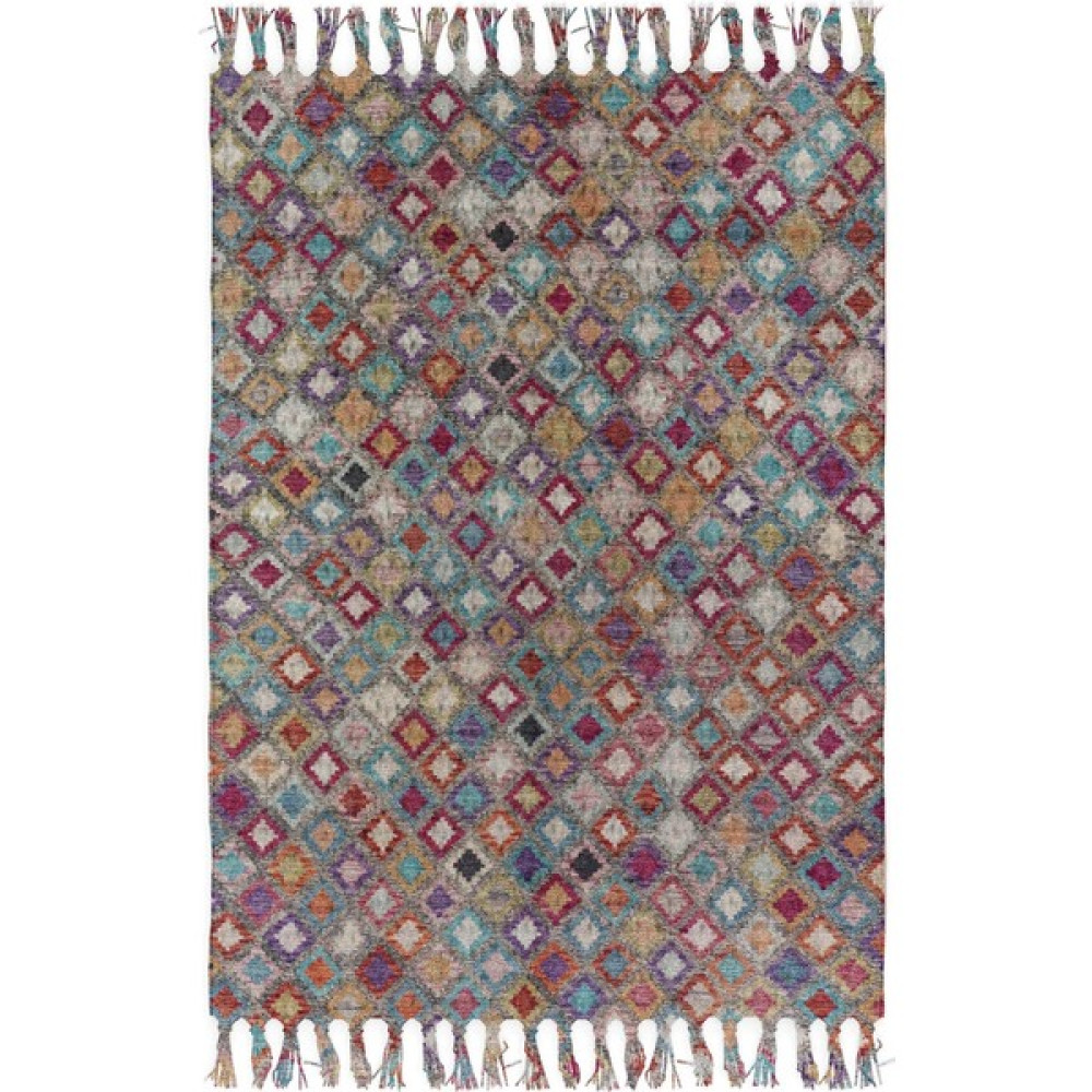 Gardenya Home Babil Seri 006 Renkli Minimal Baklava Dilimli Otantik Kara Tezgah Çift Taraflı Kilim 80 x 200 cm Kilim Fiyatı