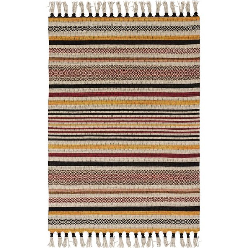 Gardenya Home Babil Seri 020 Natural Renkli Çizgili Otantik Kara Tezgah Çift Taraflı Kilim 80 x 150 cm Kilim Fiyatı