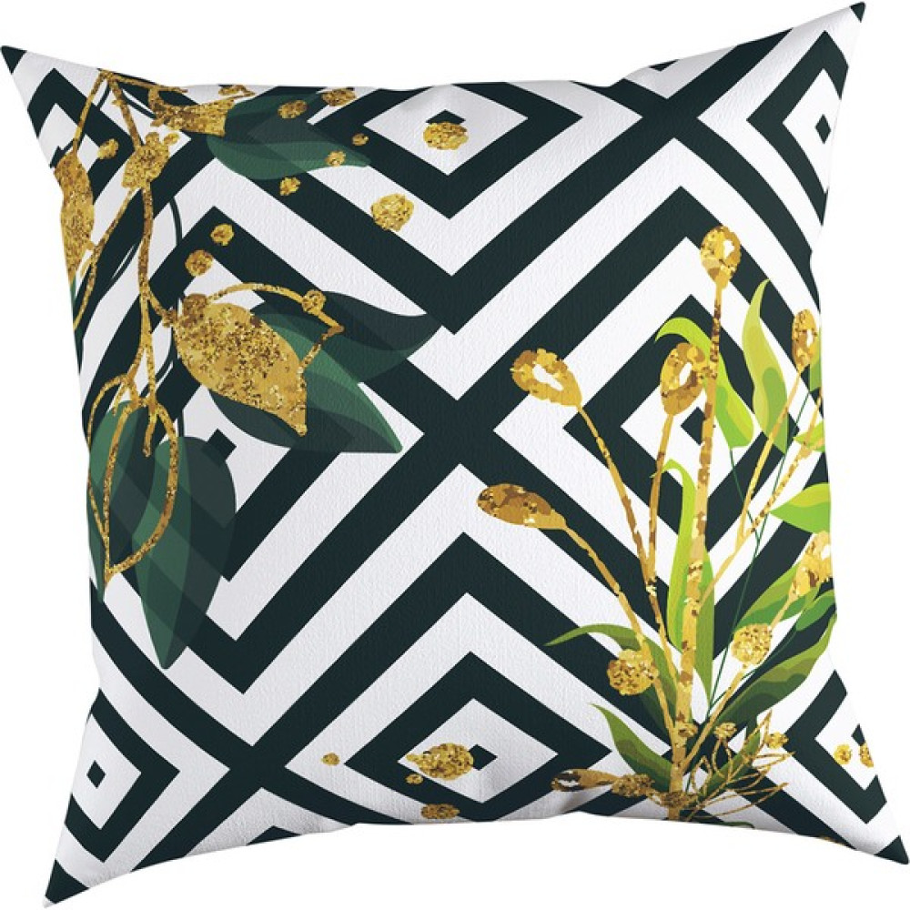 Gardenya Home Çift Taraflı Siyah Beyaz Minimal Desenler ve Çiçekler Baskılı Kırlent Kılıfı 43 x 43 cm - Siyah - Beyaz Kırlent / Mobilya Yastığı Fiyatı