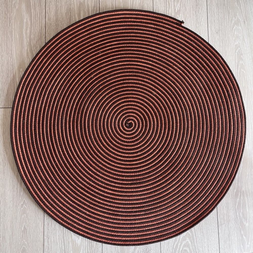 Gardenya Home Gardenya Delhi Turuncu Kahve Sisal Çember Model Dekoratif Modern Jüt Halı Hasır Kilim - 80 x 80 cm Kilim Fiyatı