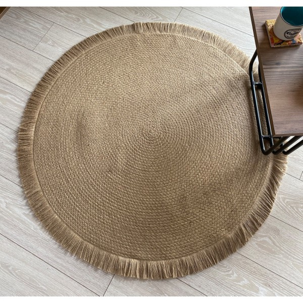Gardenya Home Gardenya Oslo 02 Doğal Jüt Halı Hasır Kilim 80 x 80 cm - Bej Kilim Fiyatı