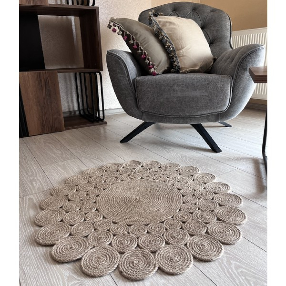 Gardenya Oslo 05 Doğal Jüt Halı Hasır Kilim 80 x 80 cm - Bej Kilim Fiyatı