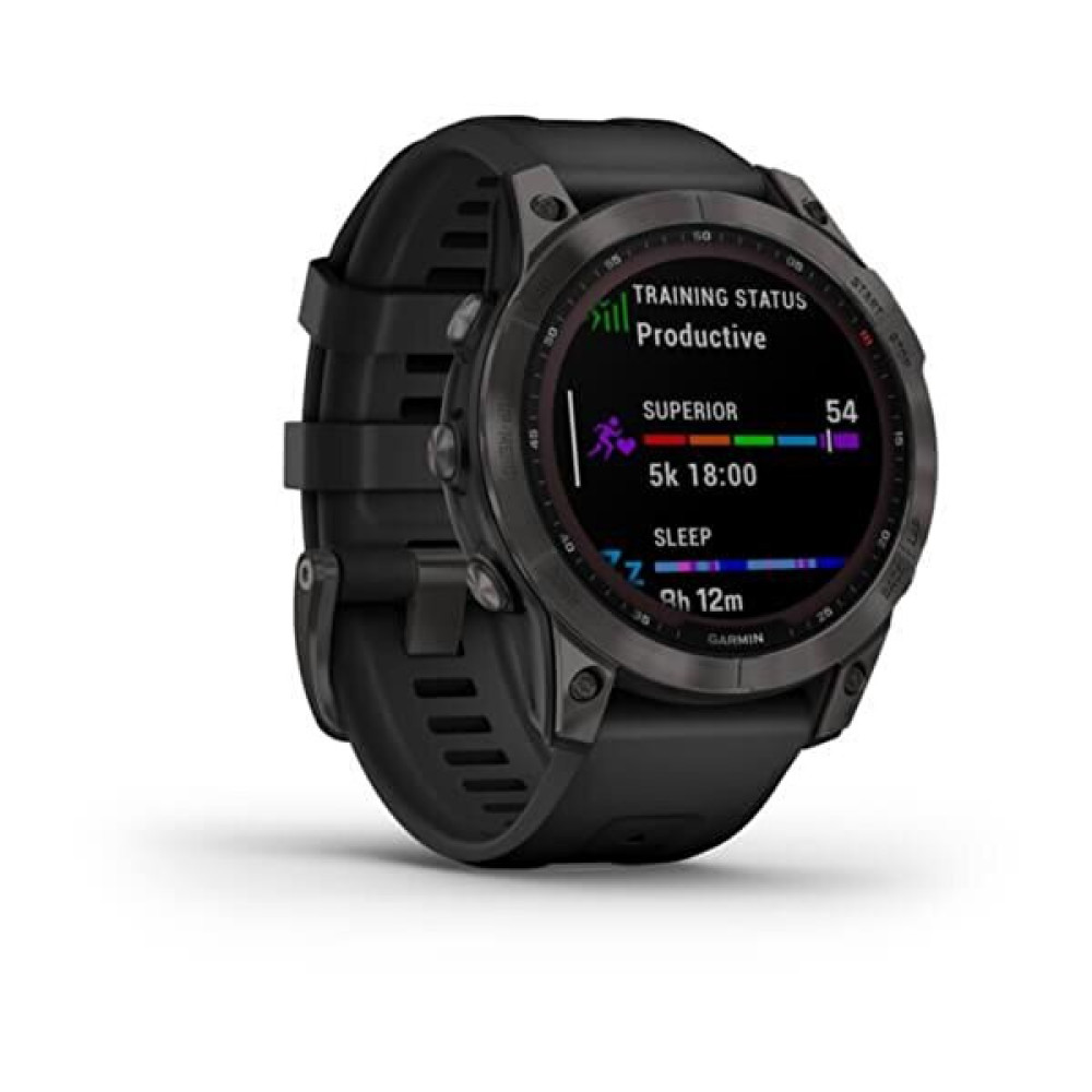 Garmin Fenix 7 Sapphire Solar Karbon Gri DLC Titanyum Saat Akıllı Saat Fiyatı