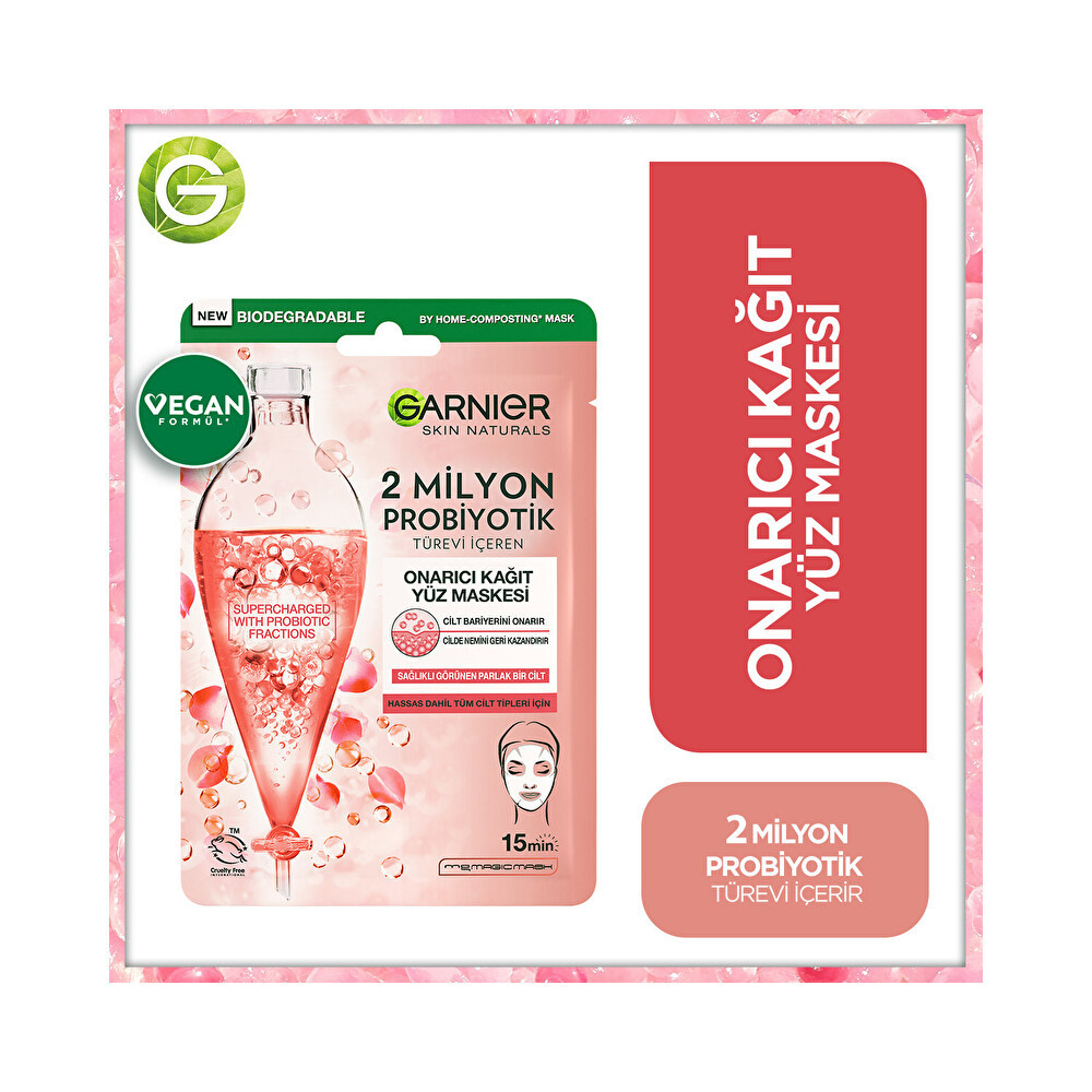 Garnier 2 Milyon Probiyotik Türevi İçeren Onarıcı Kağıt Yüz Maskesi Maskeler Fiyatı