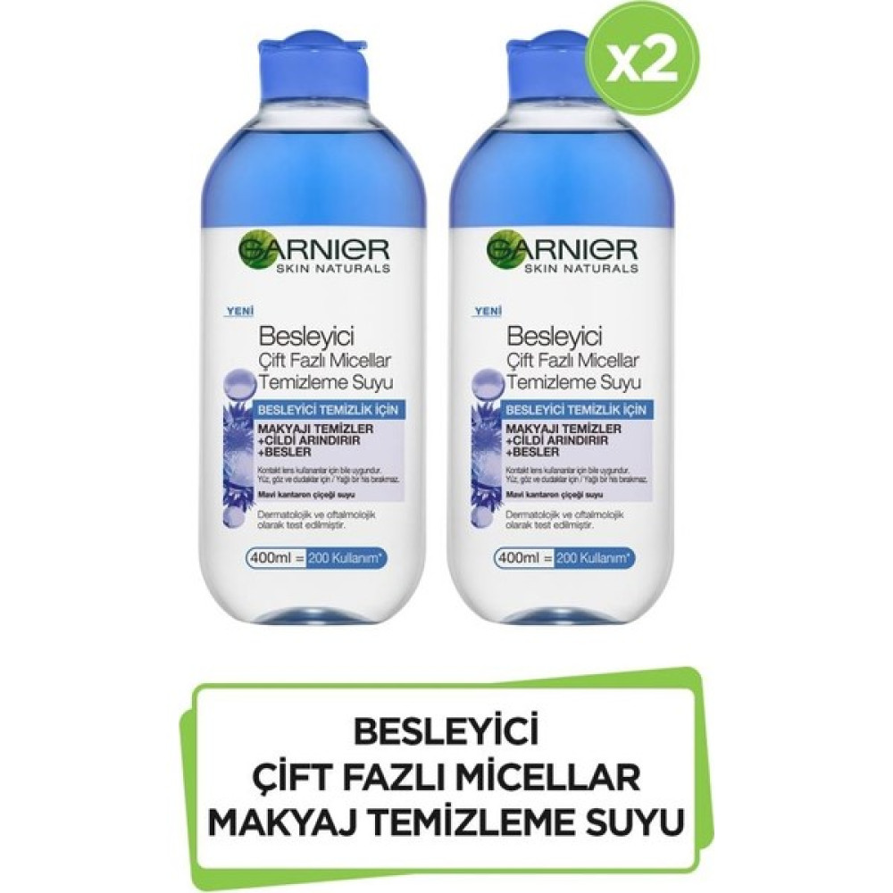Garnier 2'li Çift Fazlı Micellar Makyaj Temizleme Suyu 400 ml Cilt Temizleme ve Peeling Fiyatı