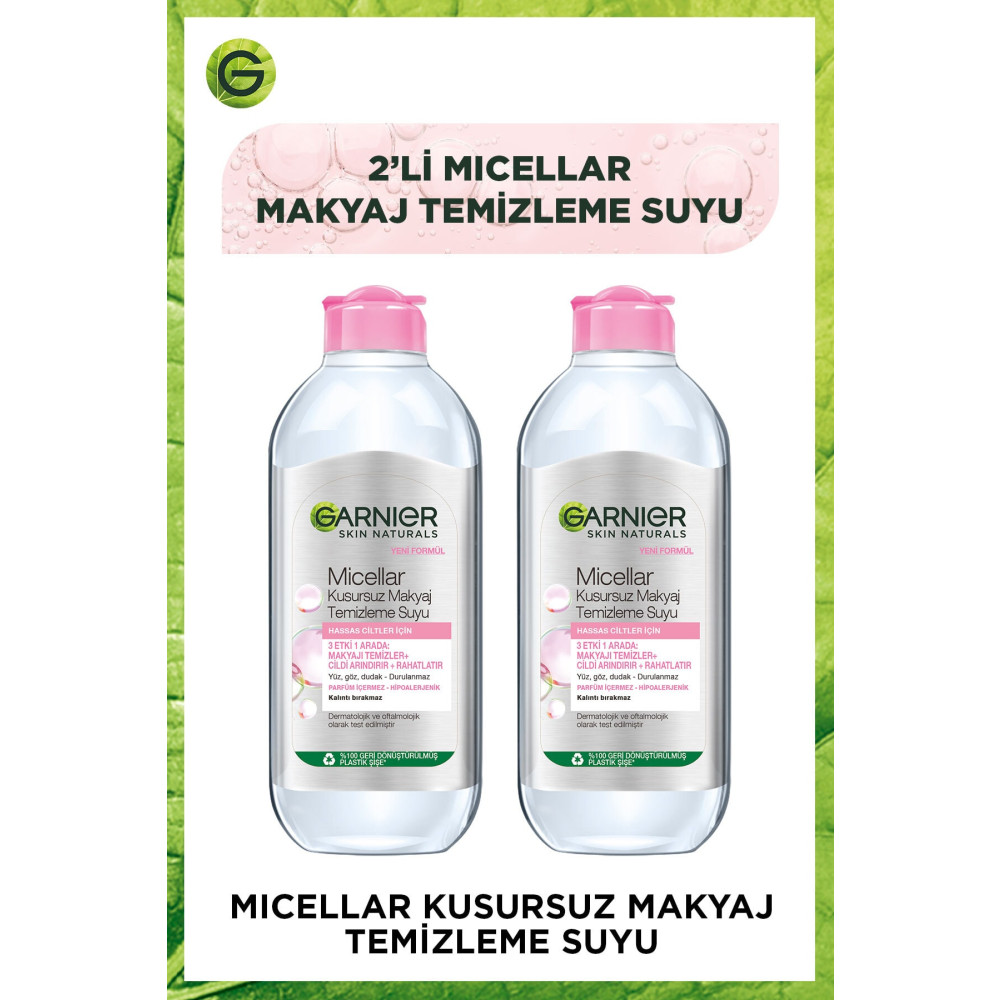 Garnier 2li Micellar Kusursuz Makyaj Temizleme Suyu 400 Ml Makyaj Temizleyicileri Fiyatı
