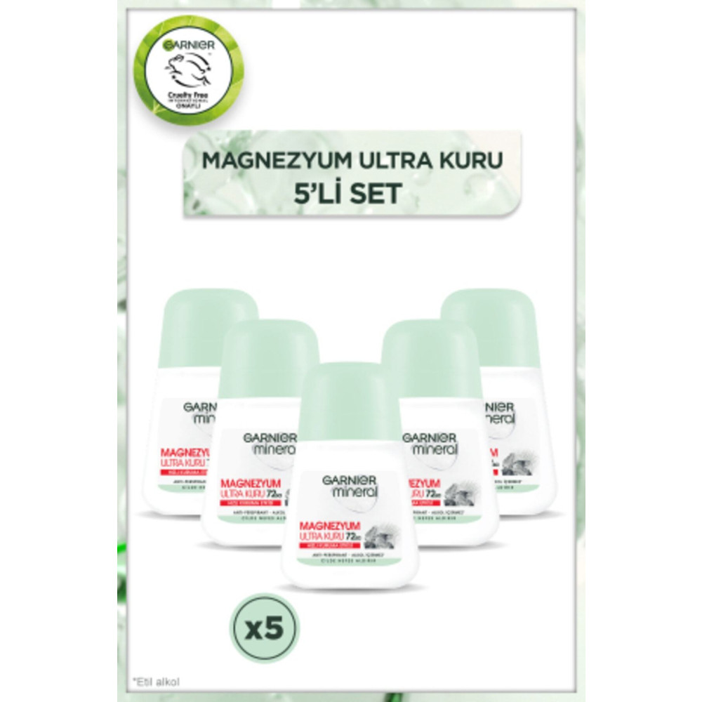 Garnier 5li Garnier Mineral Magnezyum Ultra Kuru Roll-On Deodorant Seti Roll-Onlar Fiyatı