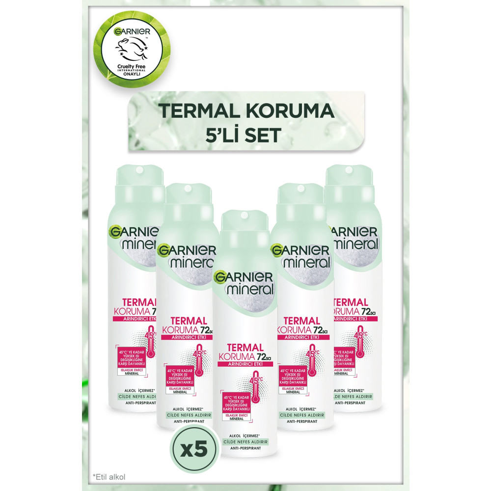 Garnier 5li Garnier Mineral Termal Koruma Sprey Deodorant Seti Deodorantlar Fiyatı