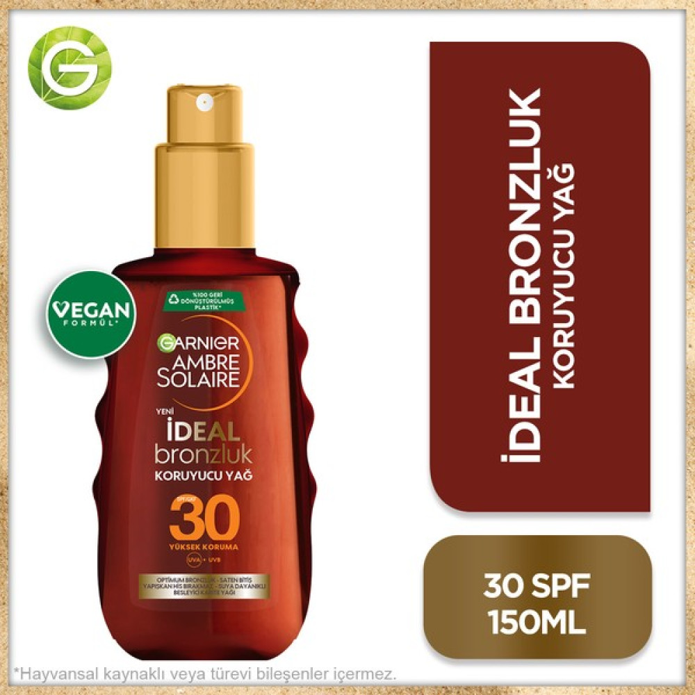 Garnier Ambre Solaire Bronzlaştırıcı Koruyucu Yağ IP30 150ML Bronzlaştırıcılar Fiyatı