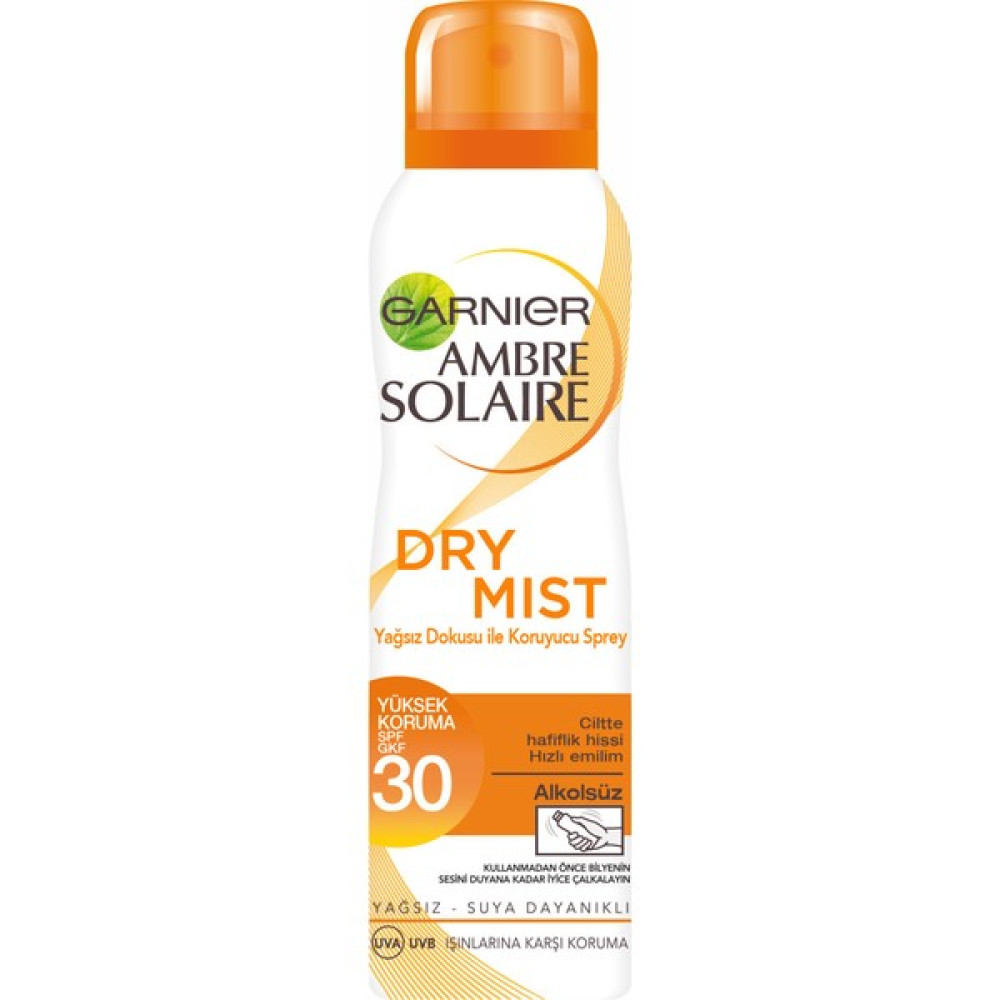 Garnier Ambre Solaire Dry Mist Yağsız Dokulu Koruyucu Sprey GKF30 200ML Güneş Kremleri ve Losyonları Fiyatı