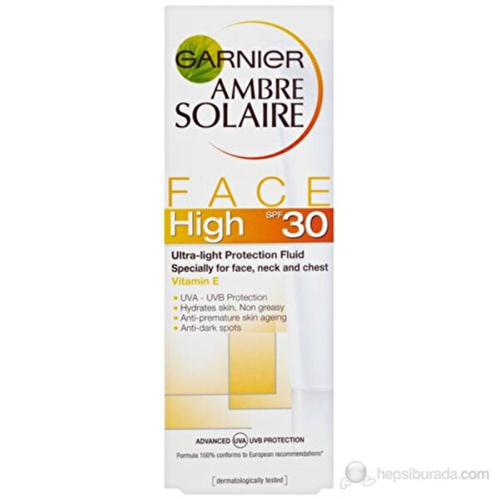 Garnier Ambre Solaire Face Yüz Kremi Spf 30 50 Ml Güneş Kremleri ve Losyonları Fiyatı
