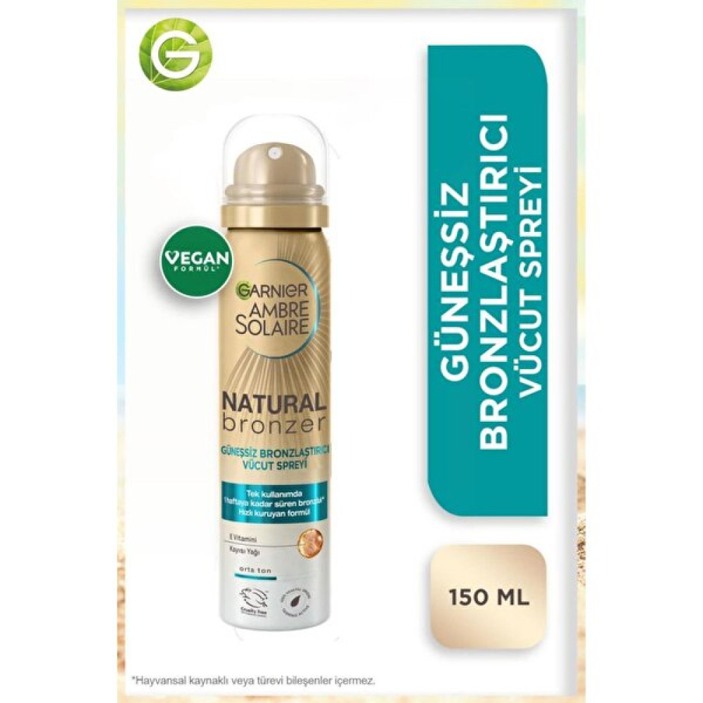 Garnier Ambre Solaire Natural Bronzer Güneşsiz Bronzlaştırıcı Sprey 150ML Bronzlaştırıcılar Fiyatı