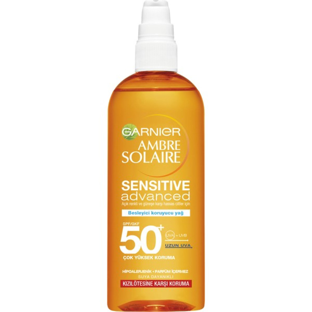 Garnier Ambre Solaire Sensitive Advanced Besleyici Koruyucu Yağ IP50+ 150ML Güneş Kremleri ve Losyonları Fiyatı