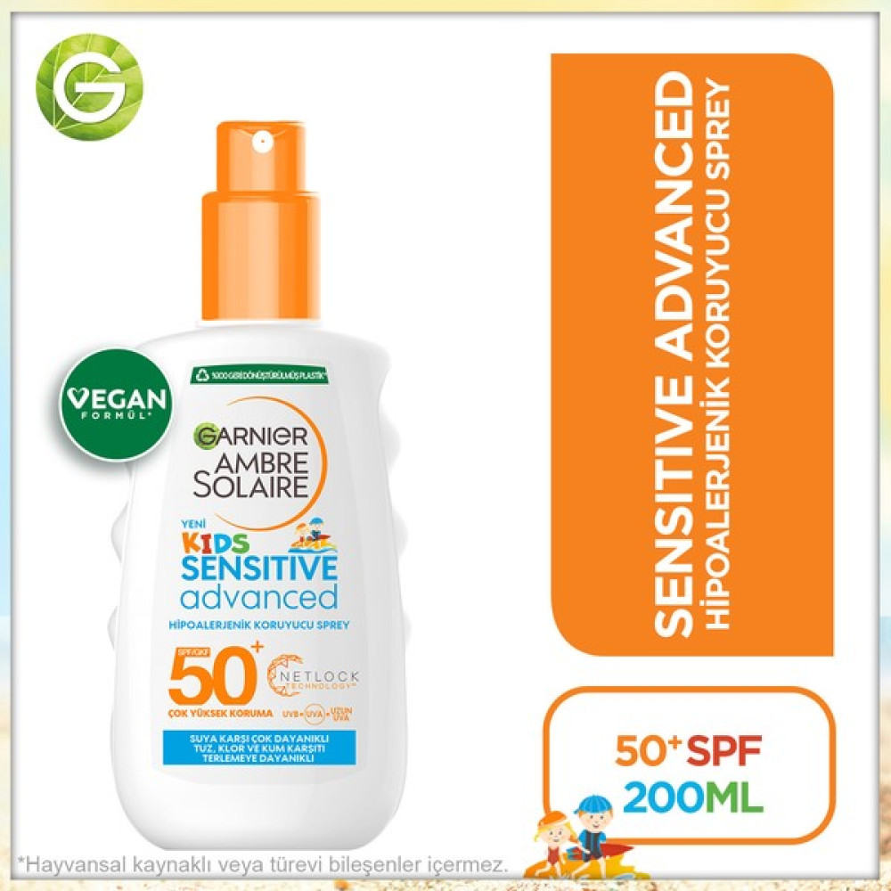 Garnier Ambre Solaire Sensitive Advanced Çocuk Sprey GKF50+ 200ML Güneş Kremleri ve Losyonları Fiyatı