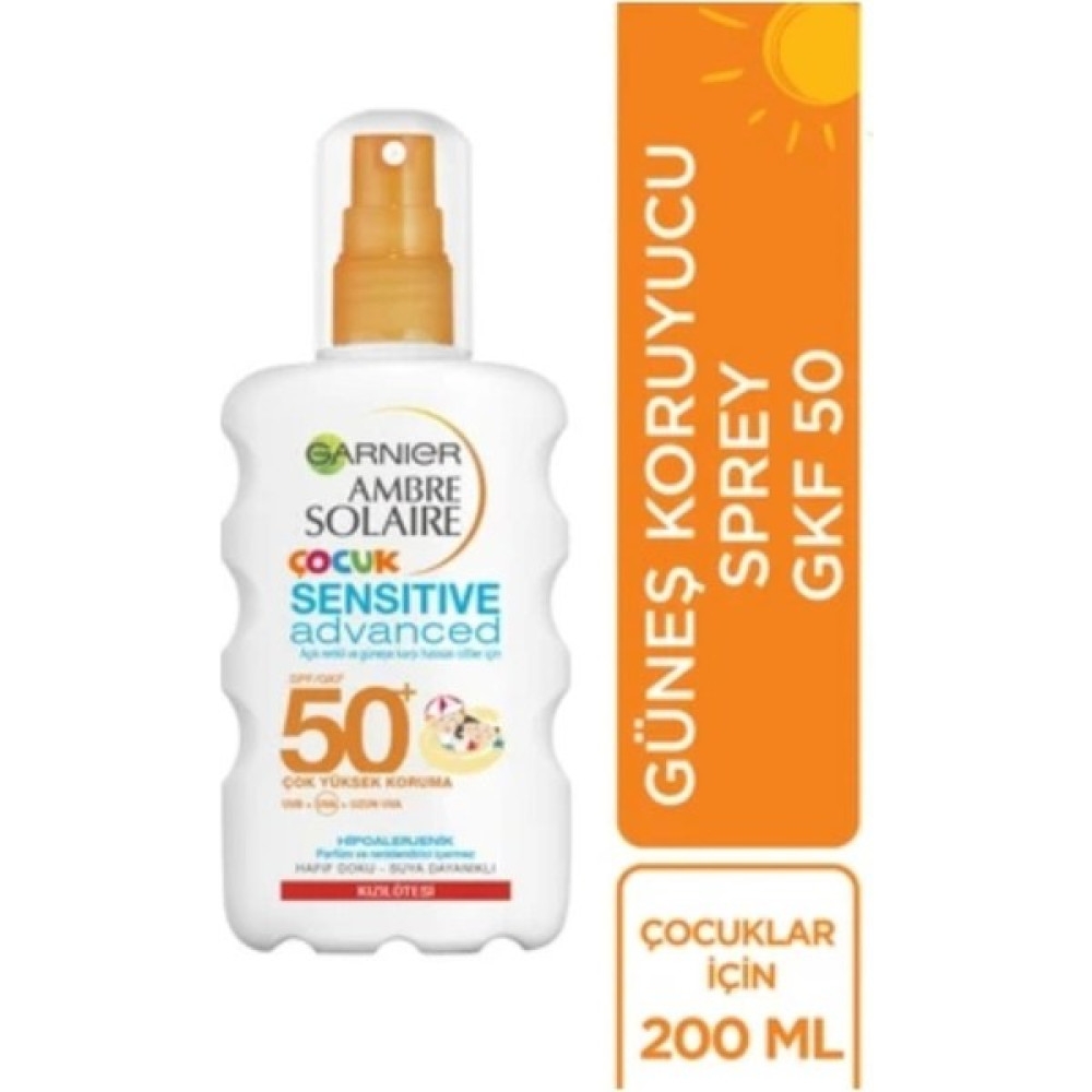 Garnier Ambre Solaire Sensitive Advanced Çocuk Sprey GKF50+ 200ML Güneş Kremleri ve Losyonları Fiyatı
