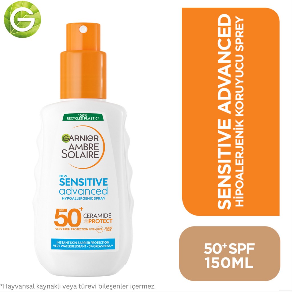 Garnier Ambre Solaire Sensitive Advanced Hipoalerjenik Güneş Koruyucu Sprey SPF50+ 150 ml Diğer Fiyatı