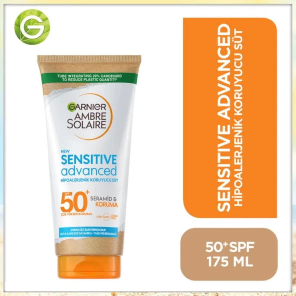 Garnier Ambre Solaire Sensitive Advanced Hipoalerjenik Güneş Koruyucu Süt Spf50+ 175Ml Güneş Kremleri ve Losyonları Fiyatı