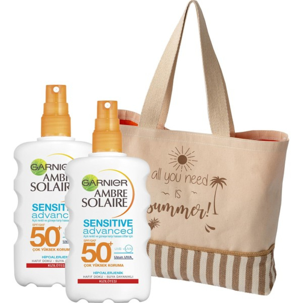 Garnier Ambre Solaire Sensitive Advanced Koruyucu Sprey GKF50+ 200ML 2'li Set Bronzlaştırıcılar Fiyatı