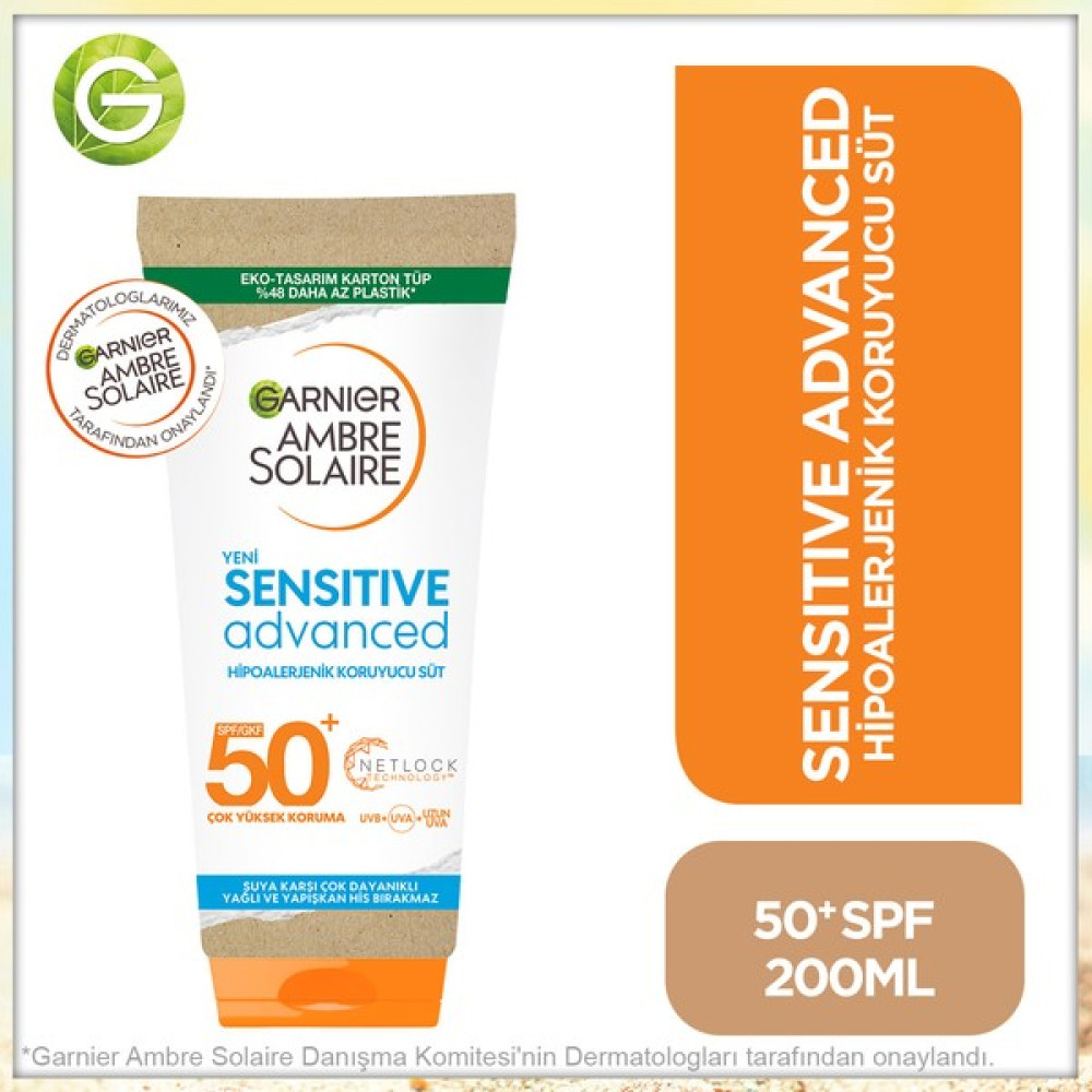 Garnier Ambre Solaire Sensitive Advanced Koruyucu Süt GKF50+ 200ML Güneş Kremleri ve Losyonları Fiyatı