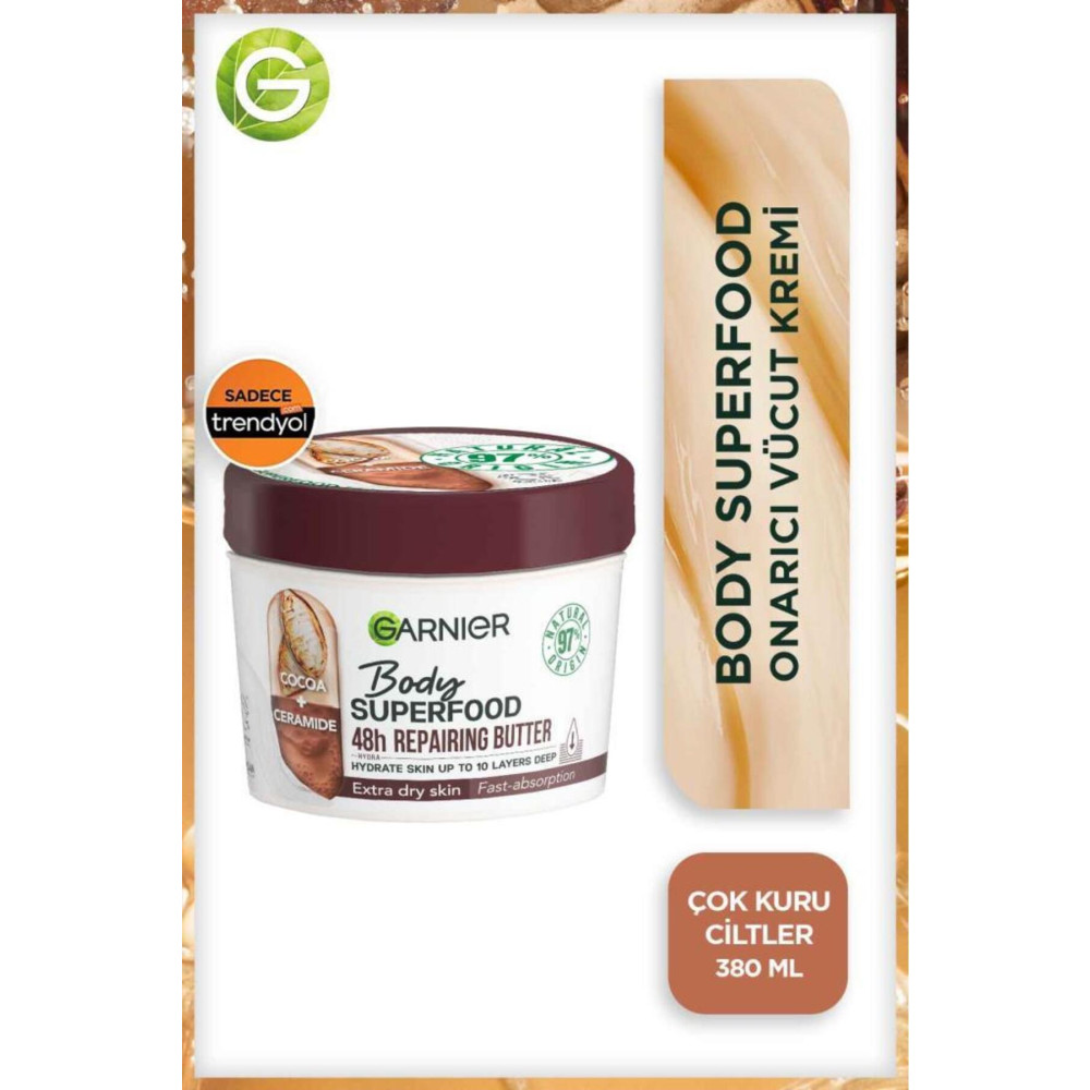 Garnier Body Superfood Onarıcı Vücut Kremi [kakao Seramid] 380ml Vücut Losyonu ve Nemlendiricileri Fiyatı
