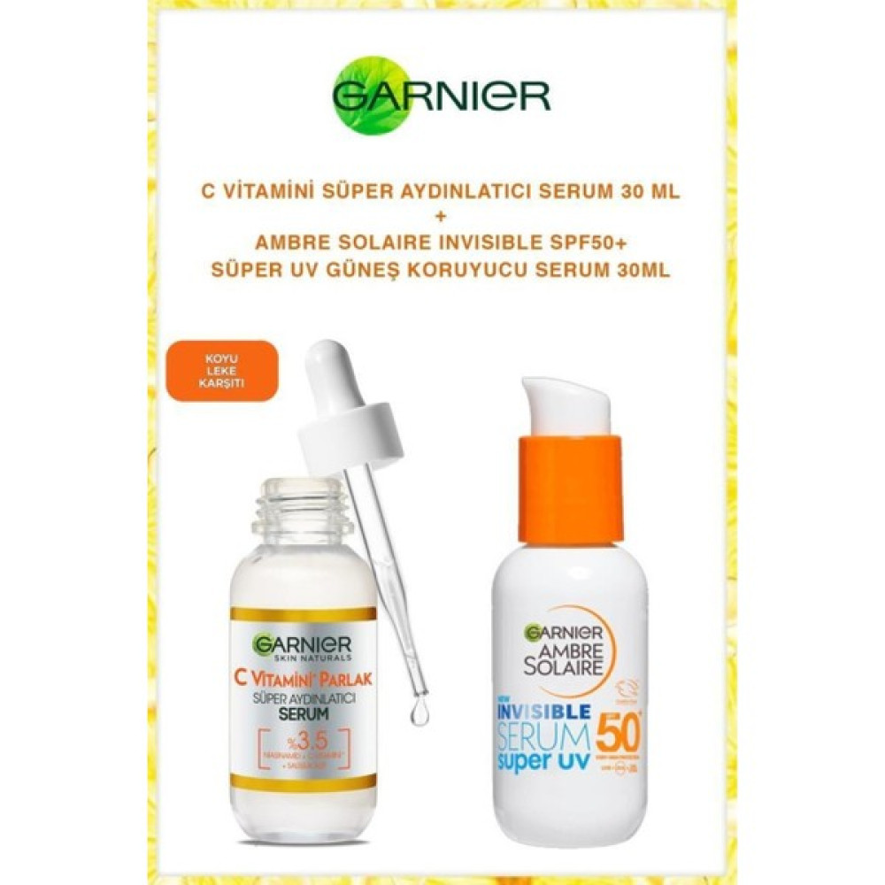 Garnier C Vitamin Aydınlatıcı Serum SPF50 Seramid Güneş Koruması Cilt Bakım Seti Güneş Kremleri ve Losyonları Fiyatı